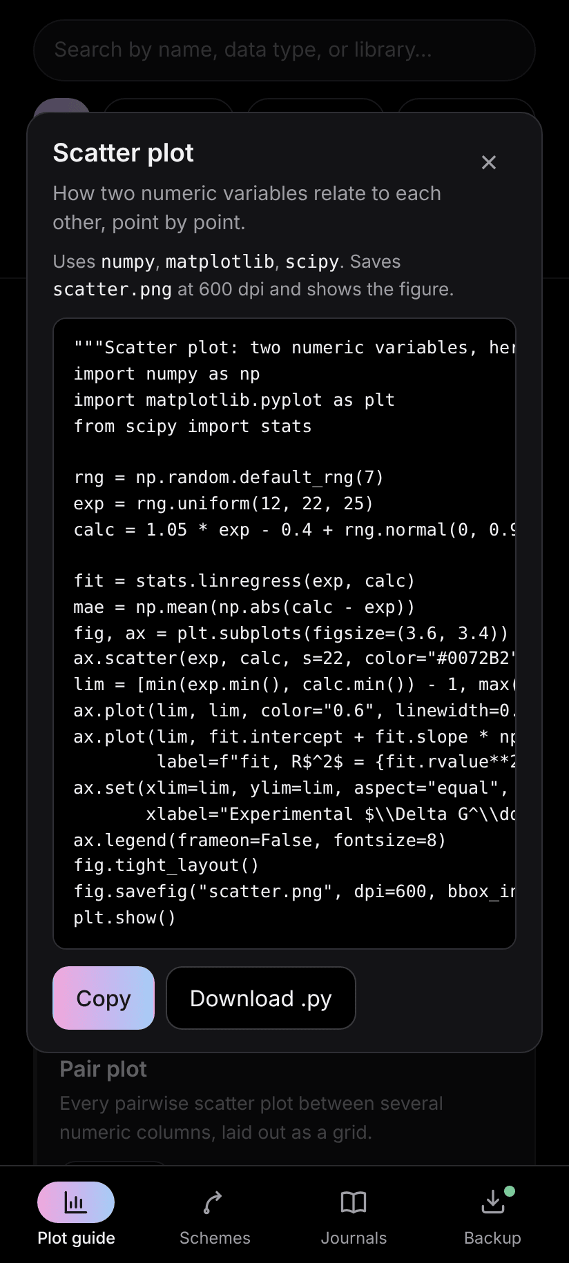 Plot guide script