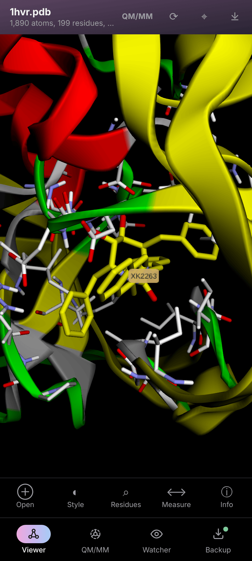 Ligand pocket in the viewer